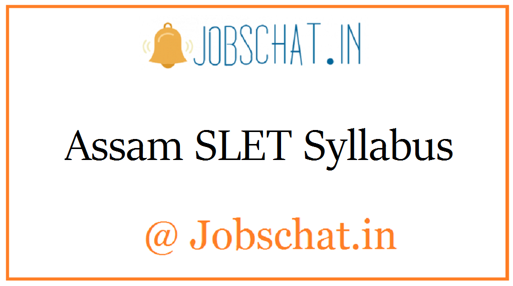 Assam SLET Syllabus 