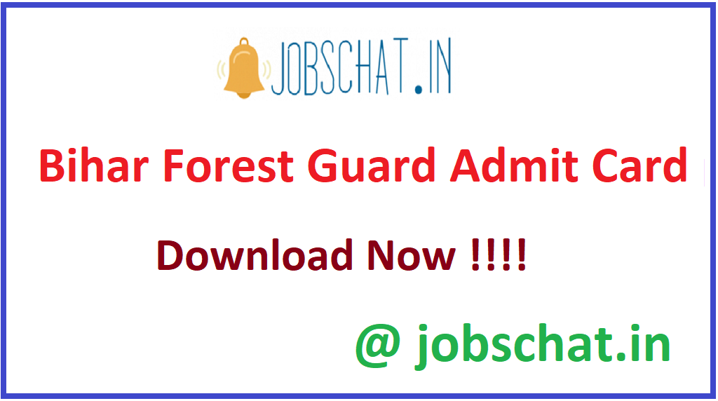 Bihar Forest Guard Admit Card