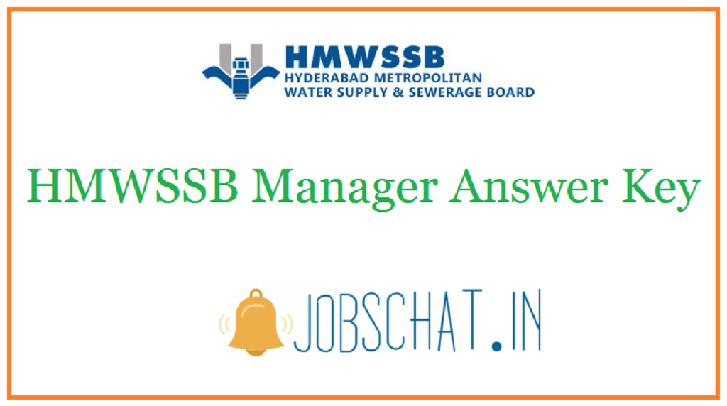 HMWSSB Manager Answer Key