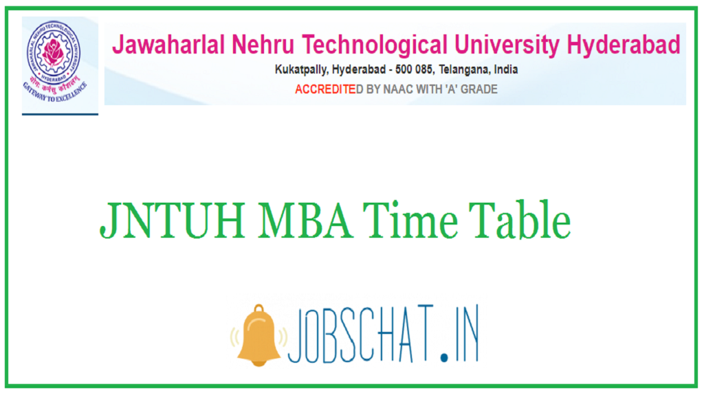 JNTUH MBA Time Table