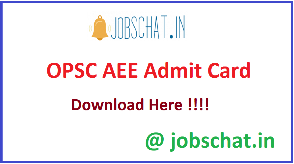 OPSC AEE Admit Card