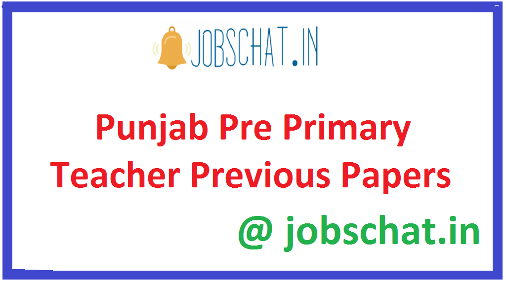 Punjab Pre Primary Teacher Previous Papers