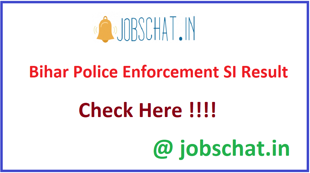 Bihar Police Enforcement SI Result