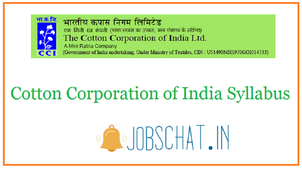 Cotton Corporation of India Syllabus