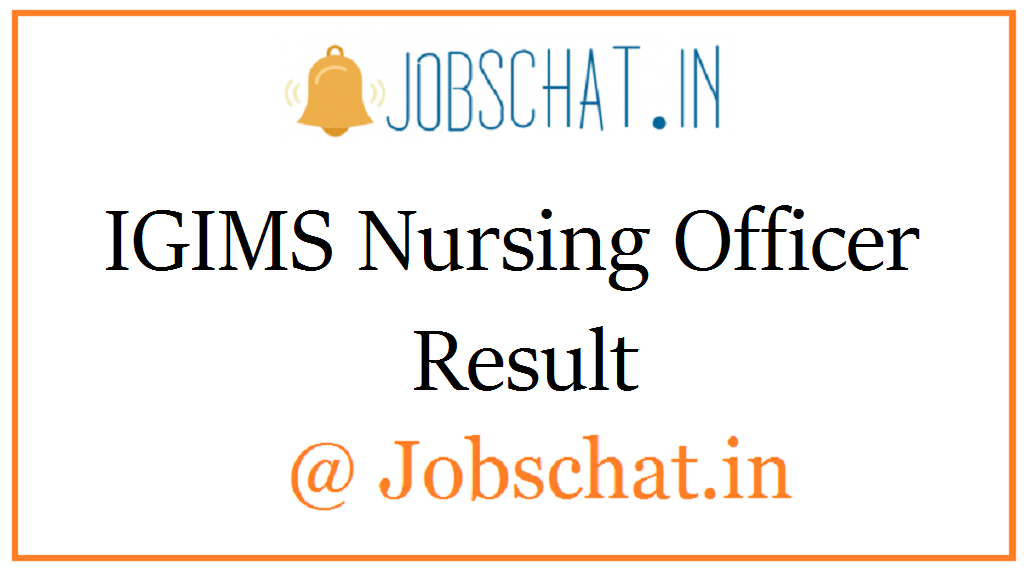 IGIMS Nursing Officer Result 