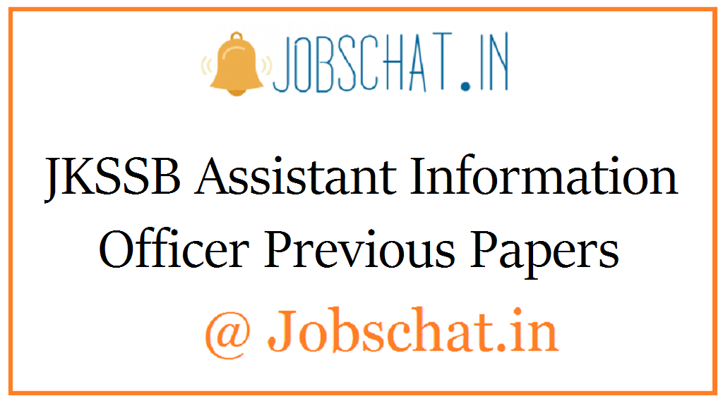 JKSSB Assistant Information Officer Previous Papers