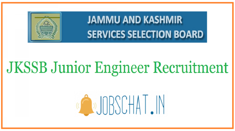 JKSSB Junior Engineer Recruitment 2021 - 580 JA Vacancy