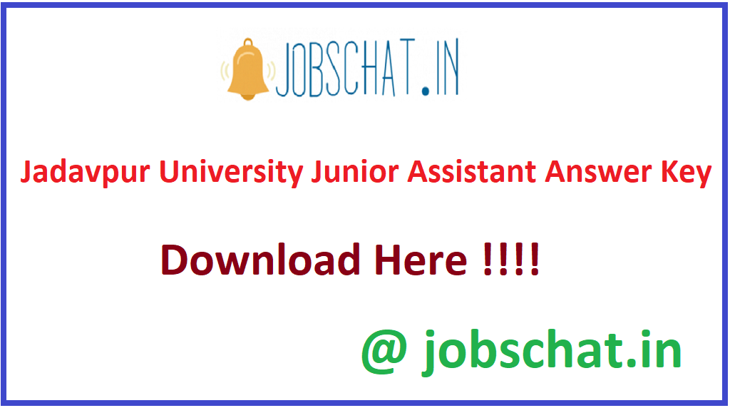 Jadavpur University Junior Assistant Answer Key