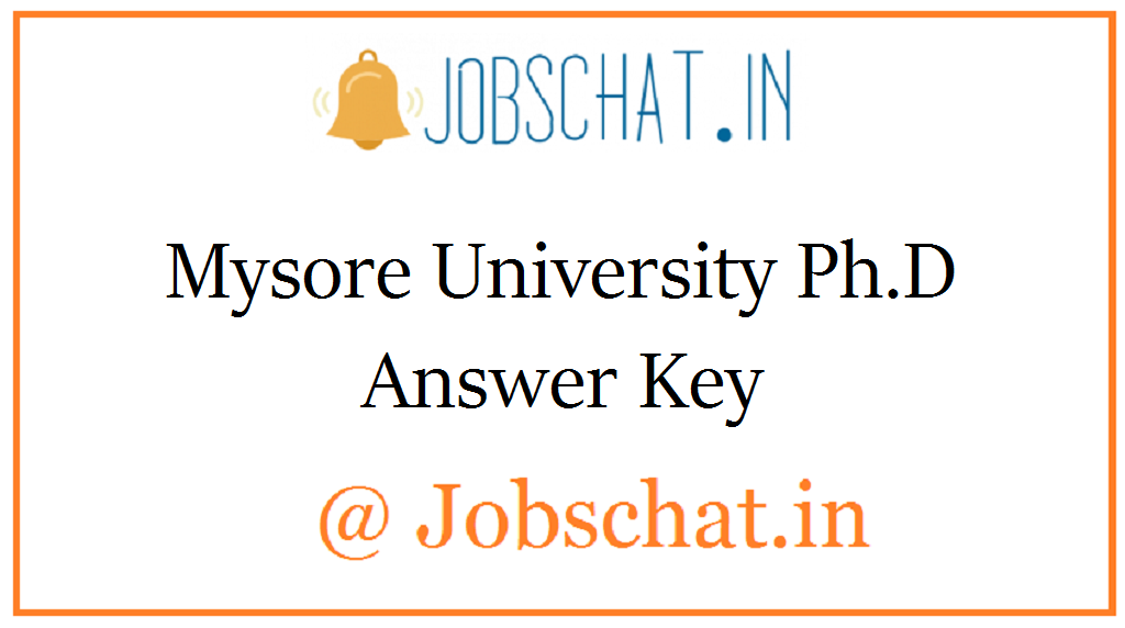 Mysore University Ph.D Answer Key 