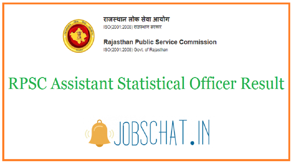 RPSC Assistant Statistical Officer Result