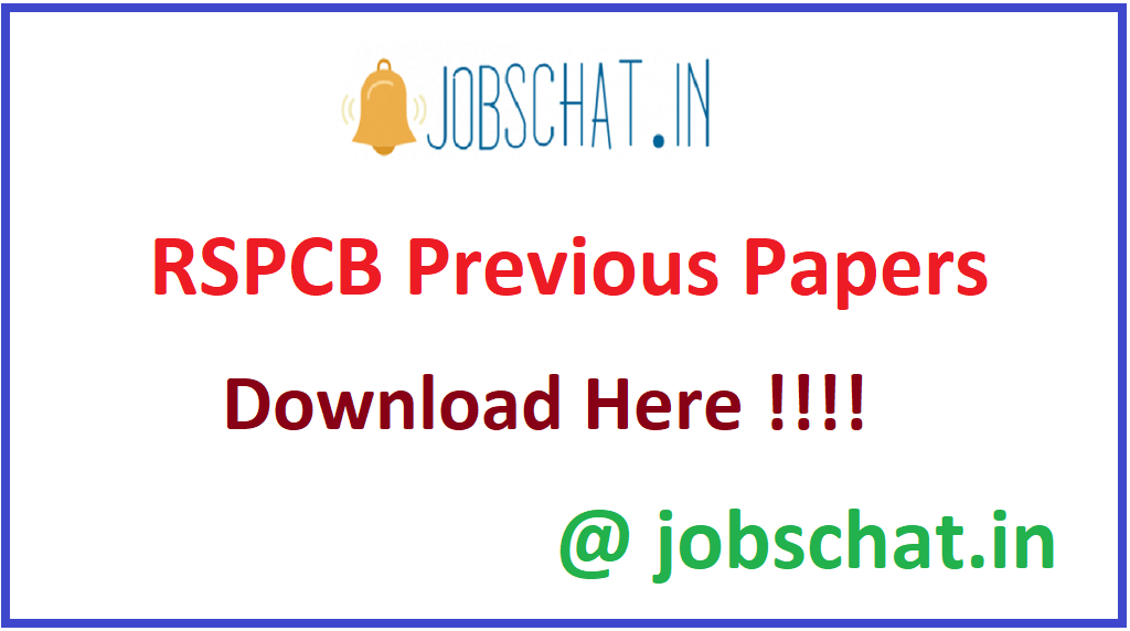 RSPCB Previous Papers