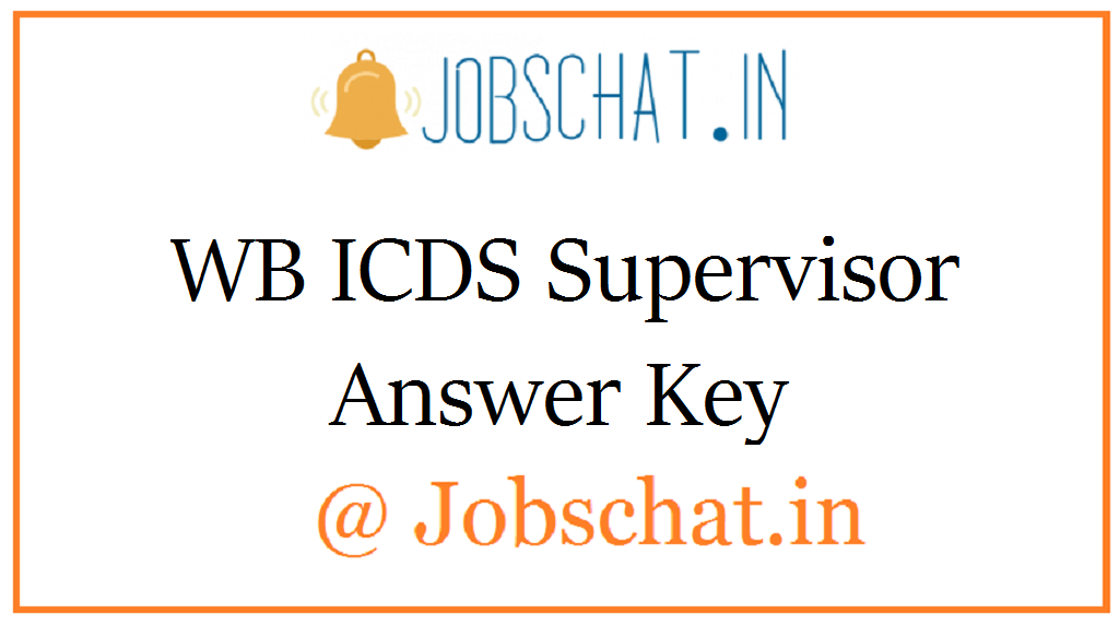 WB ICDS Supervisor Answer Key 