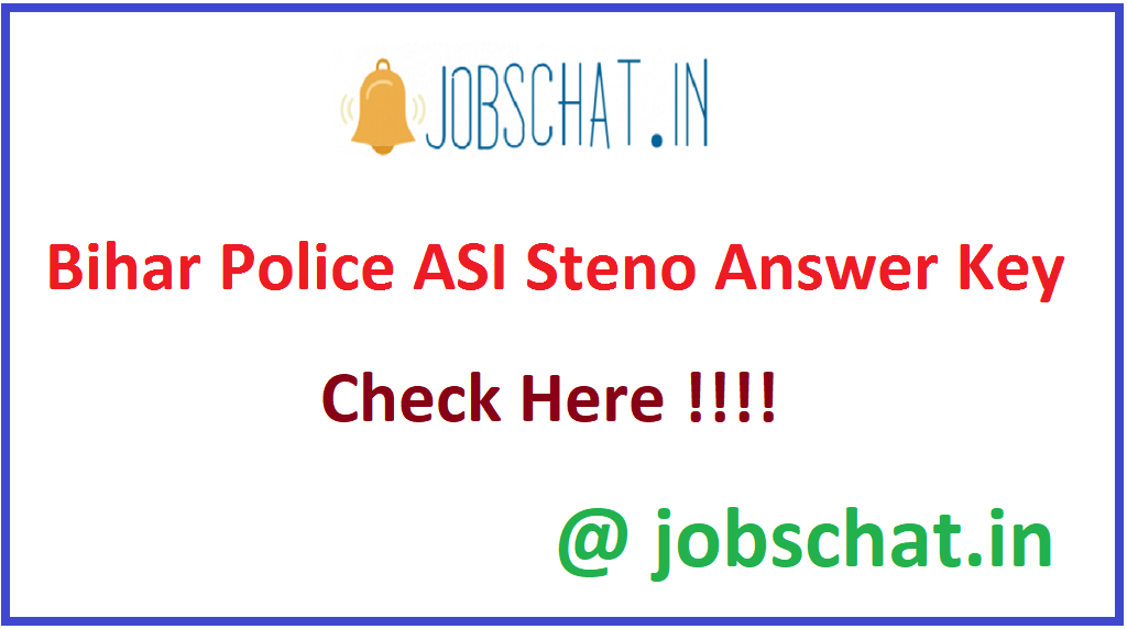 Bihar Police ASI Steno Answer Key