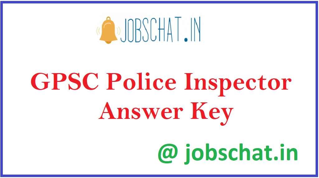 GPSC Police Inspector Answer Key 