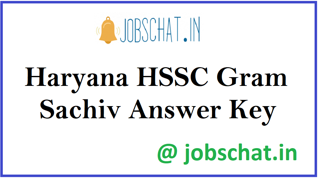 Haryana HSSC Gram Sachiv Answer Key 