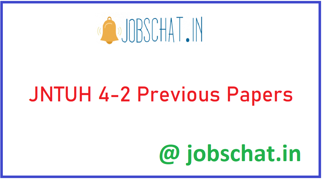 JNTUH 4-2 Previous Papers