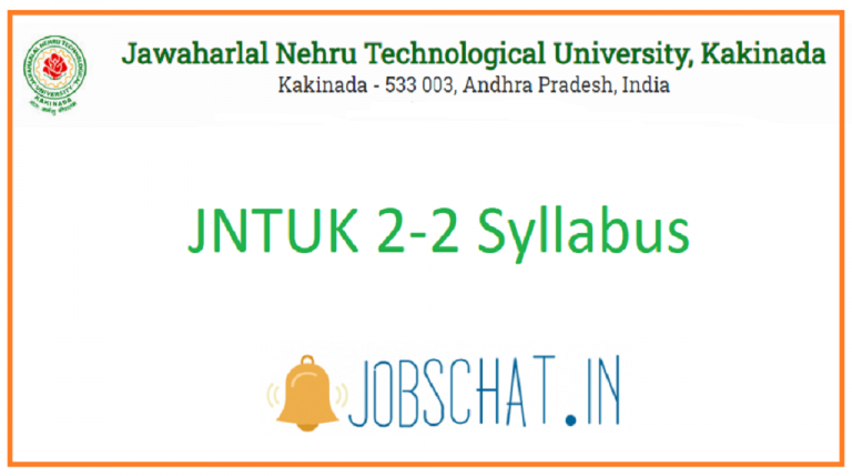 JNTUK 2-2 Syllabus 2022 R20, R19, R16 B.Tech, B.Pharmacy