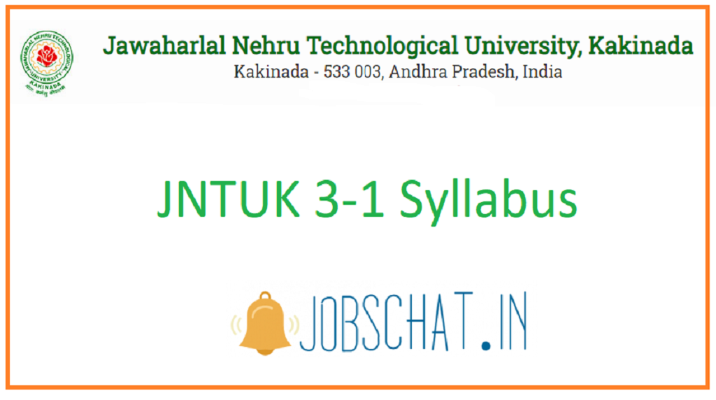 JNTUK 3-1 Syllabus