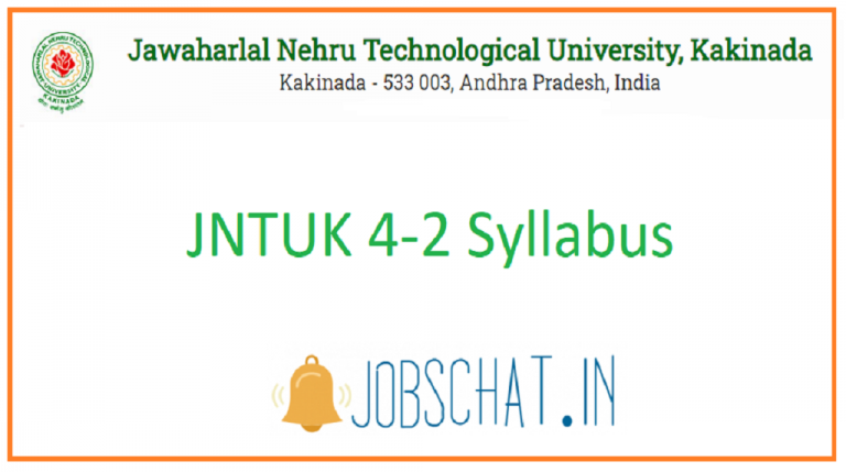 JNTUK 4-2 Syllabus 2022 R20, R19, R16 B.Tech, B.Pharmacy