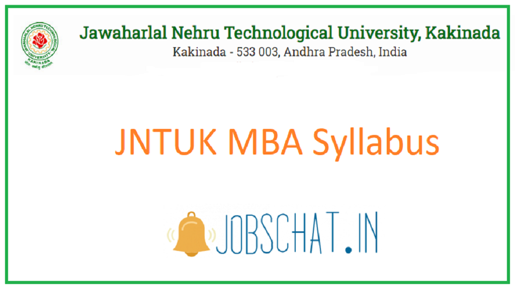 JNTUK MBA Syllabus 2022 Check JNTU Kakinada R19 R16 Master Of