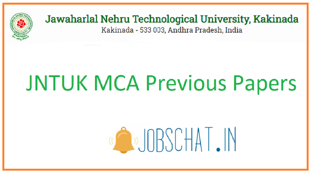 JNTUK MCA Previous Papers