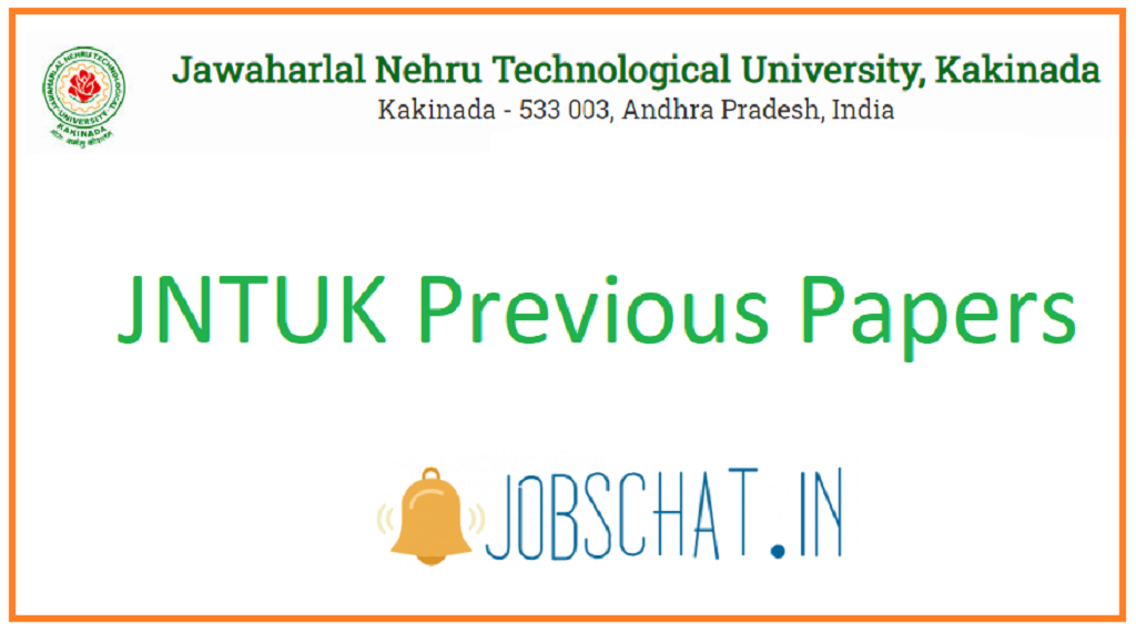 JNTUK Previous Papers Download JNTU Kakinada Previous Year