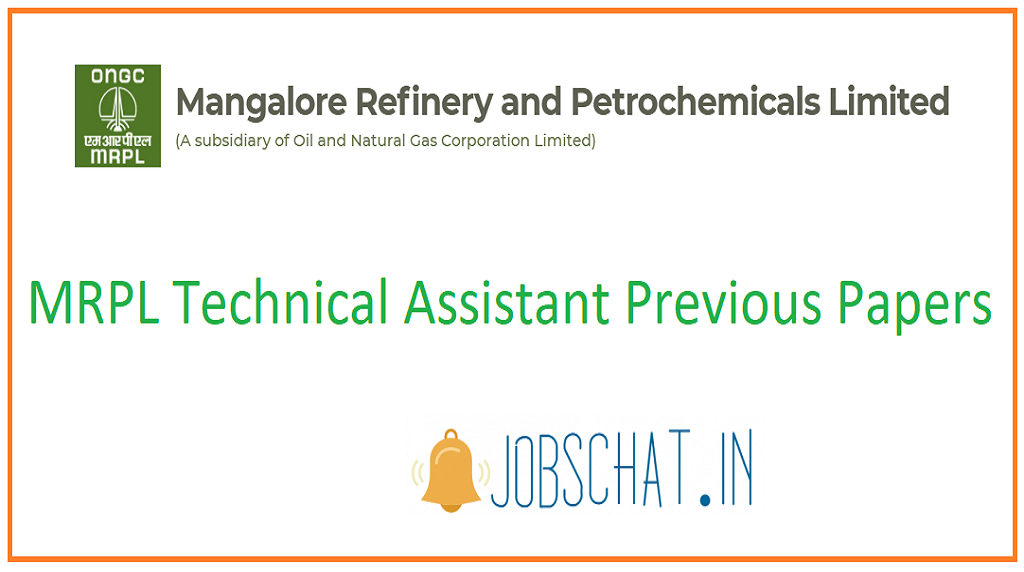 MRPL Technical Assistant Previous Papers