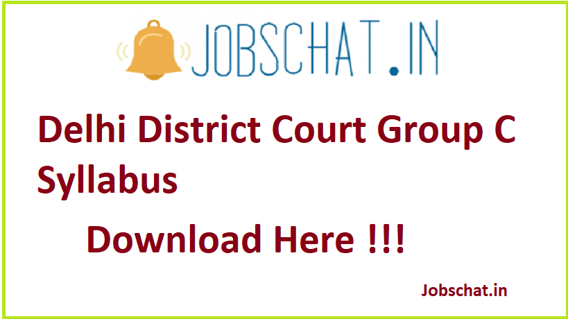 Delhi District Court Group C Syllabus