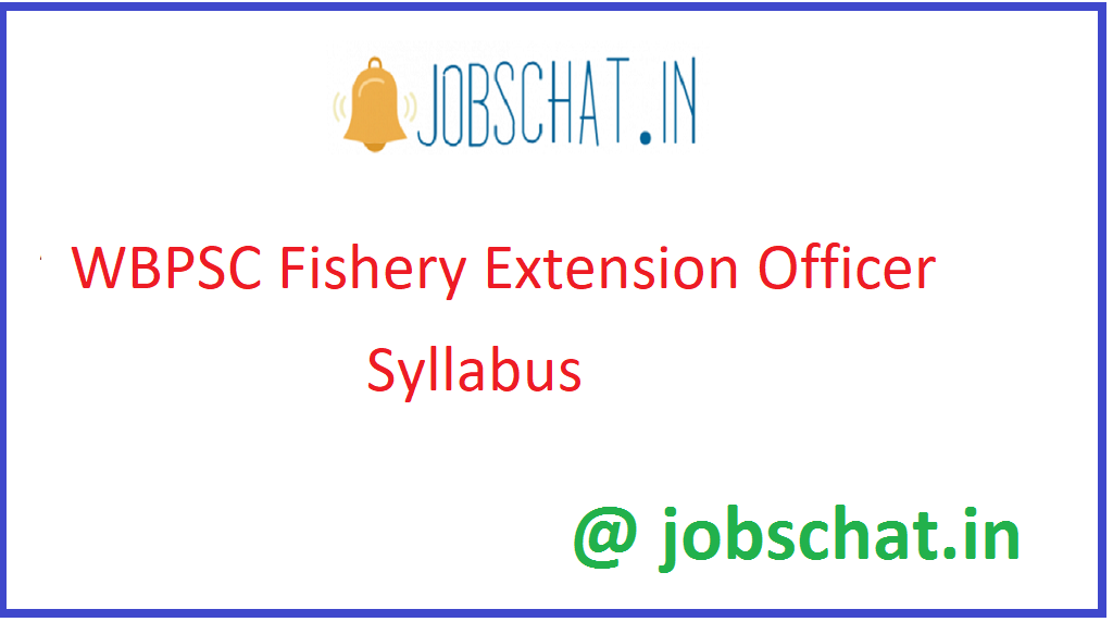 WBPSC Fishery Extension Officer Syllabus