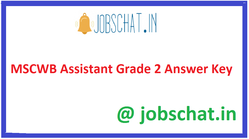 MSCWB Assistant Grade 2 Answer Key