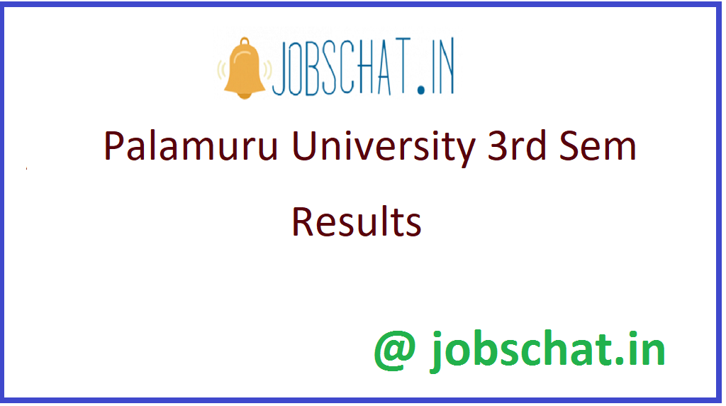 Palamuru University 3rd Sem Results 