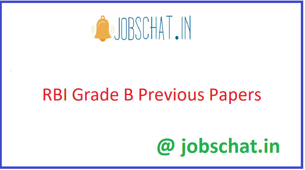 RBI Grade B Previous Papers