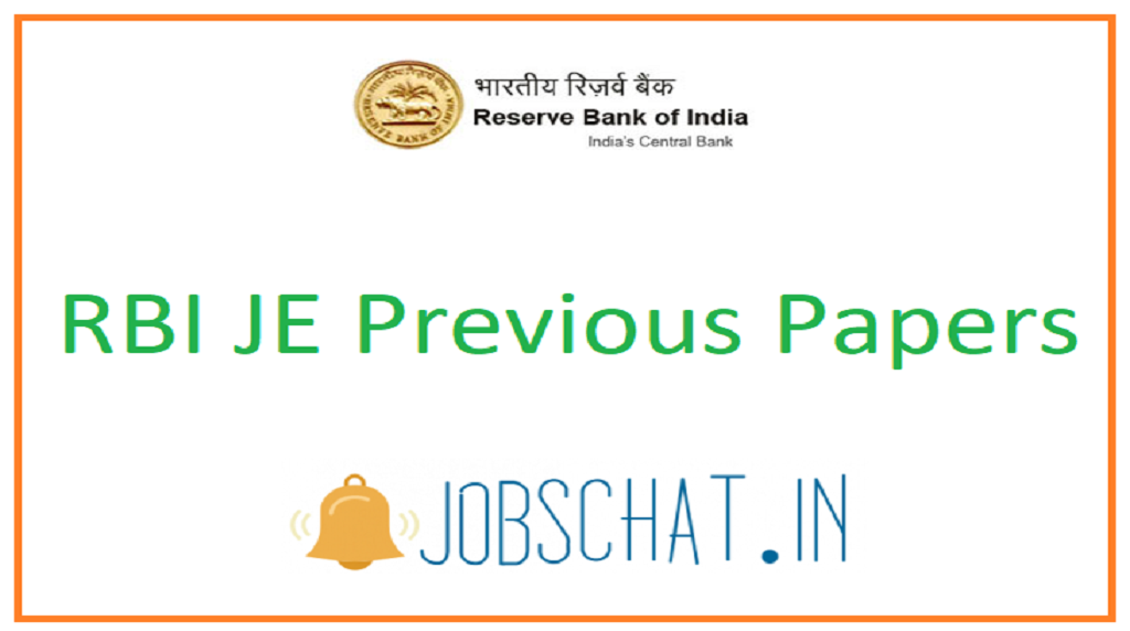 RBI JE Previous Papers