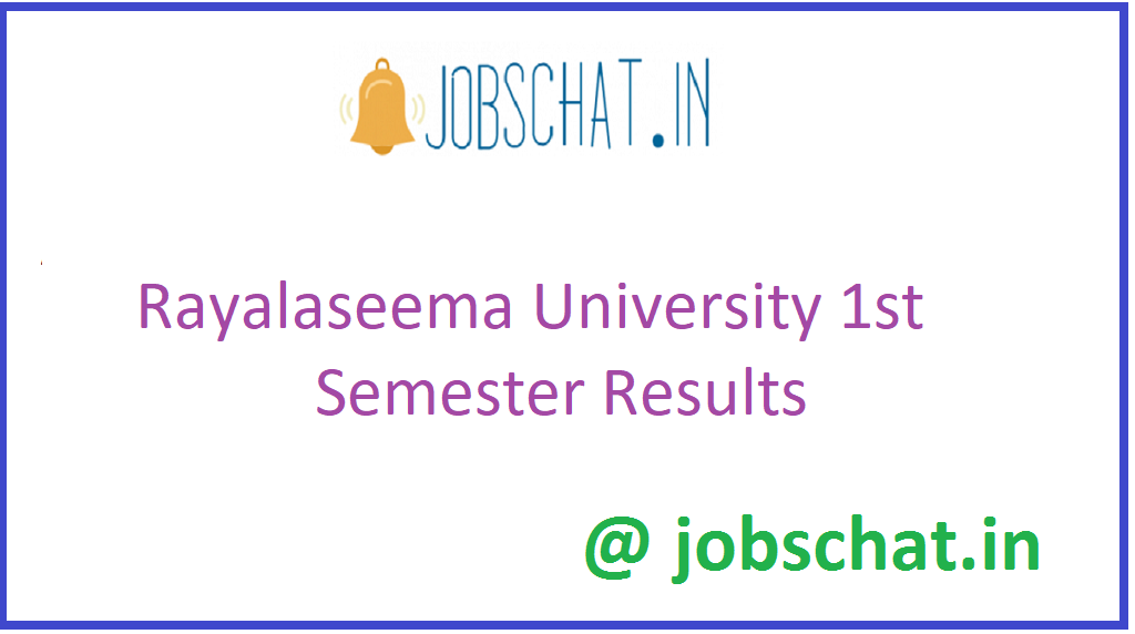 Rayalaseema University 1st semester Results