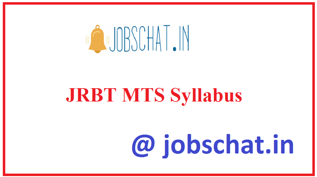 JRBT MTS Syllabus