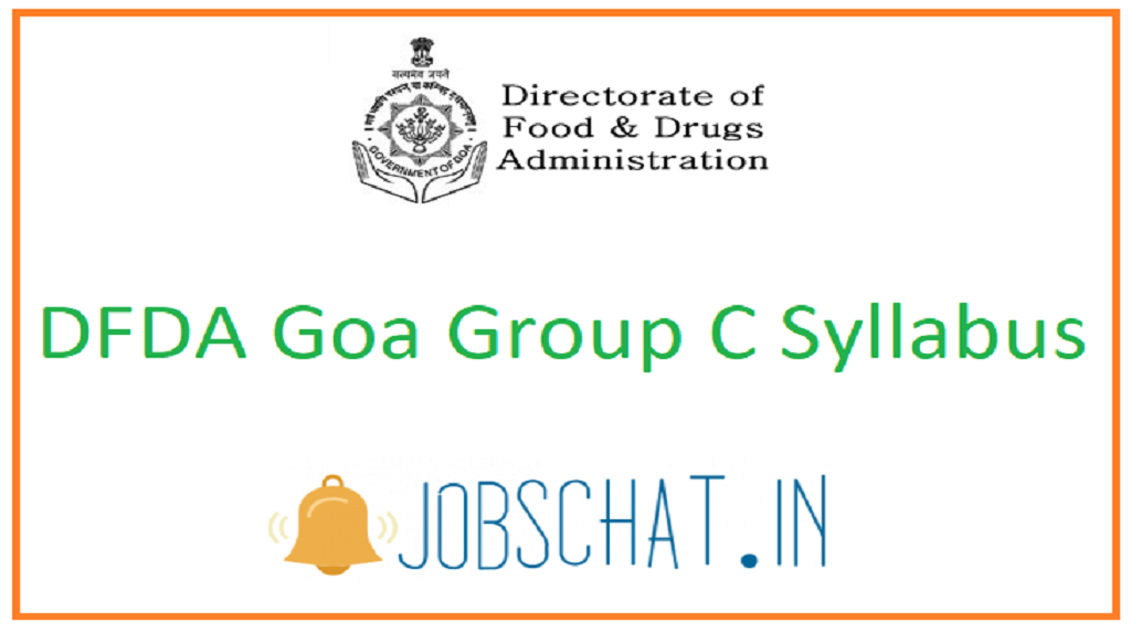 DFDA Goa Group C Syllabus