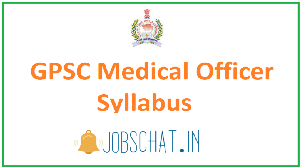GPSC Medical Officer Syllabus 