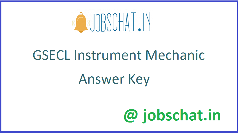 GSECL Instrument Mechanic Answer Key