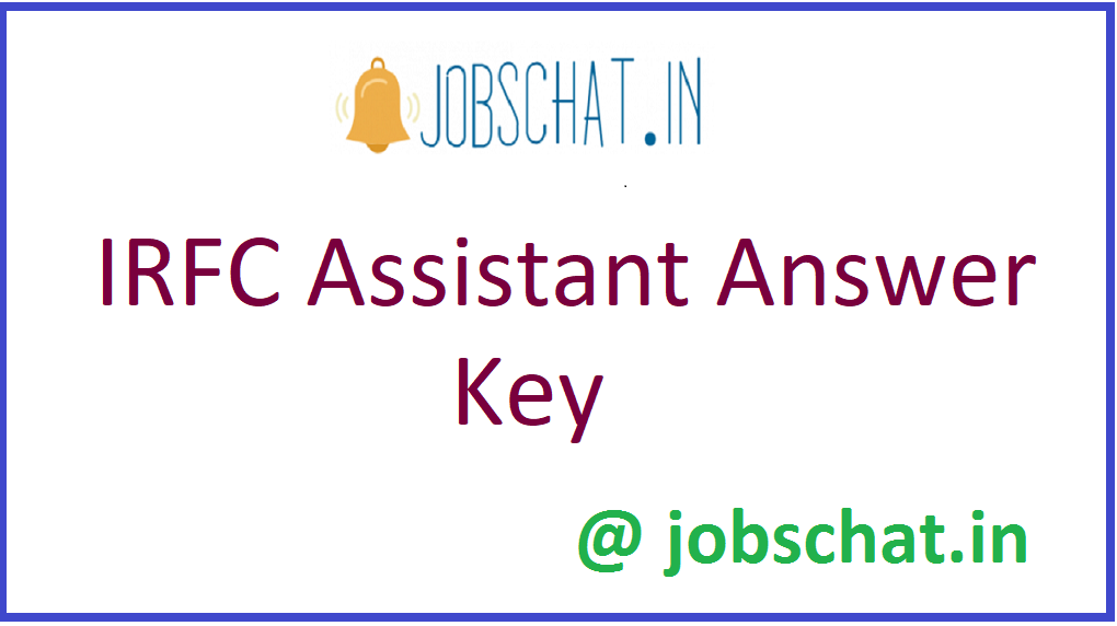 IRFC Assistant Answer Key