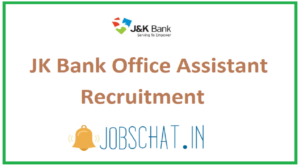 JK Bank Office Assistant Recruitment