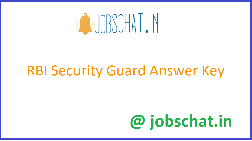 RBI Security Guard Answer Key