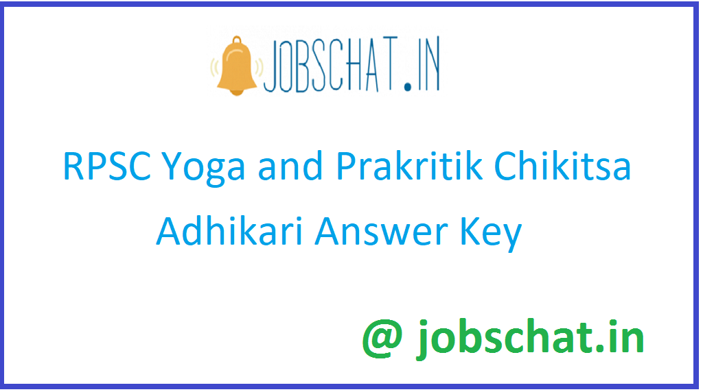 RPSC Yoga and Prakritik Chikitsa Adhikari Answer Key