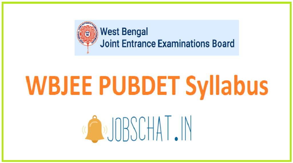 WBJEE PUBDET Syllabus 