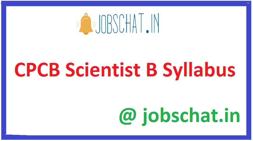 CPCB Scientist B Syllabus