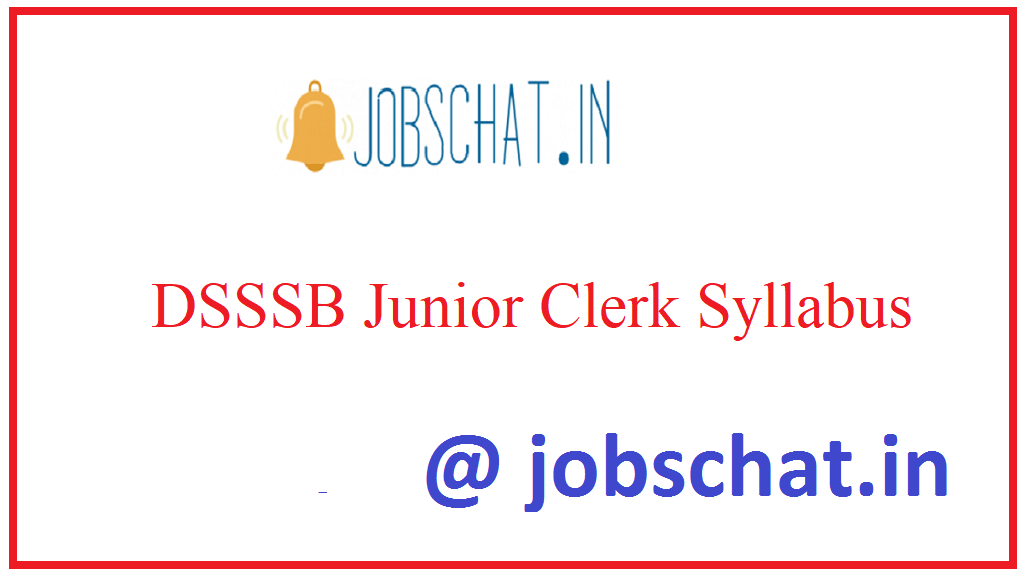 DSSSB Junior Clerk Syllabus