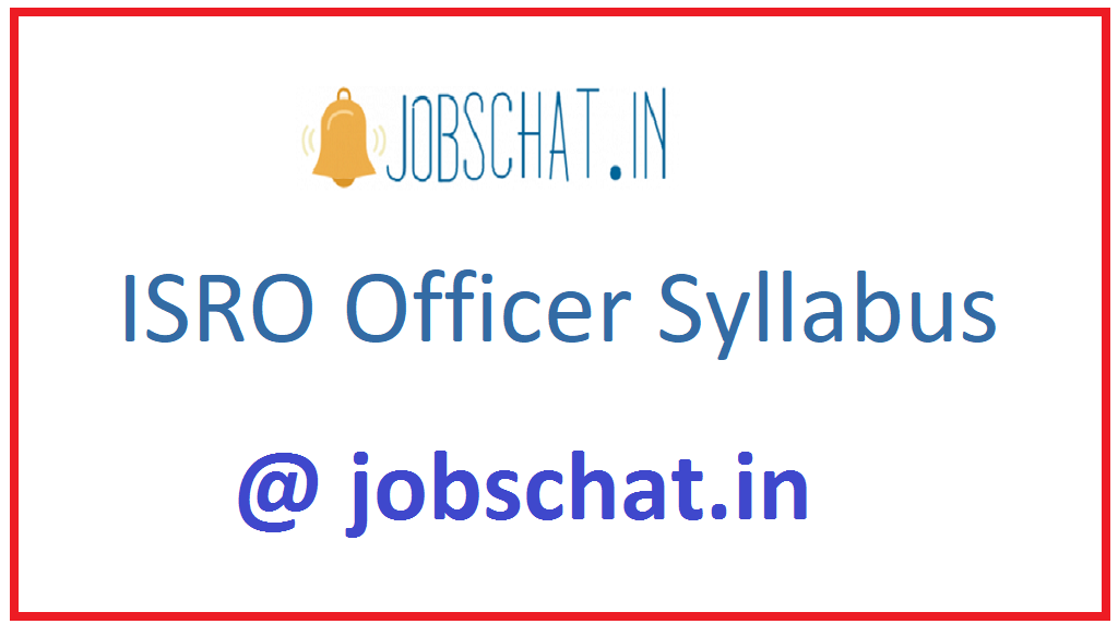 ISRO Officer Syllabus