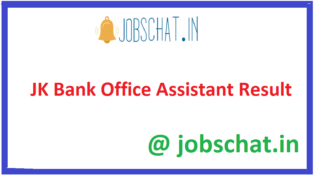 JK Bank Office Assistant Result