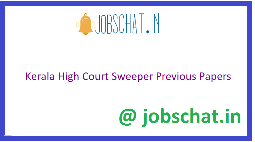 Kerala High Court Sweeper Previous Papers