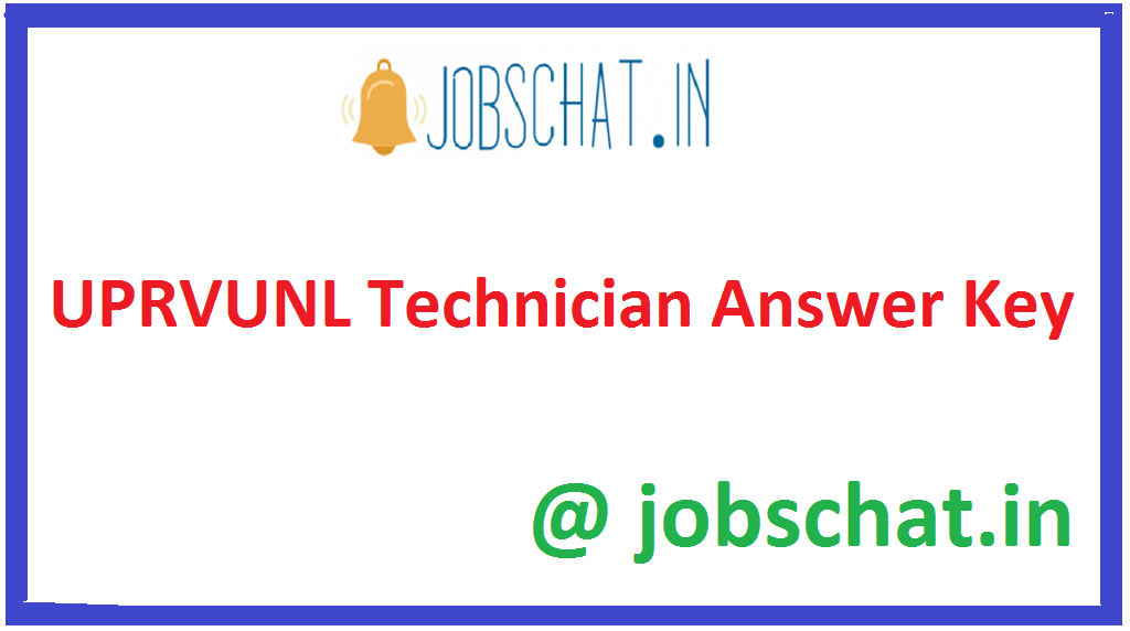 UPRVUNL Technician Answer Key