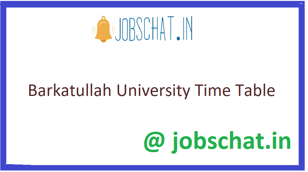 Barkatullah University Time Table